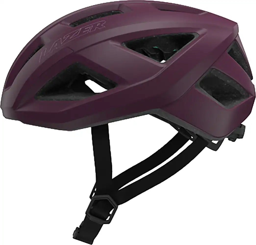 Lazer Tonic Kineticore road helmet with adjustable straps and ventilation for cyclist safety and comfort.