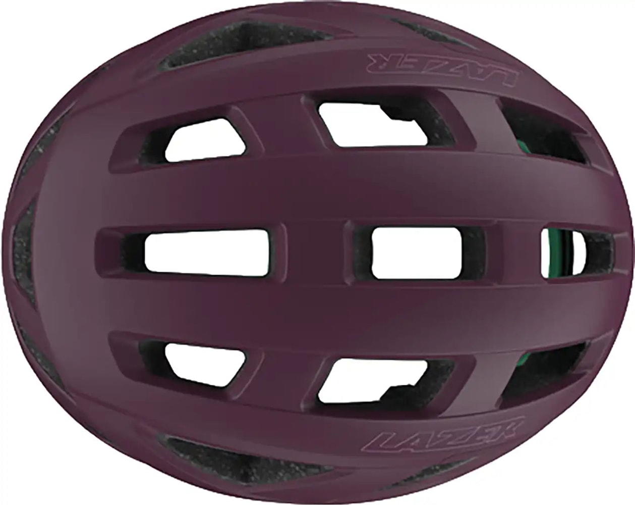 Lazer Tonic Kineticore road helmet with aerodynamic design and adjustable straps, shown from the side view.