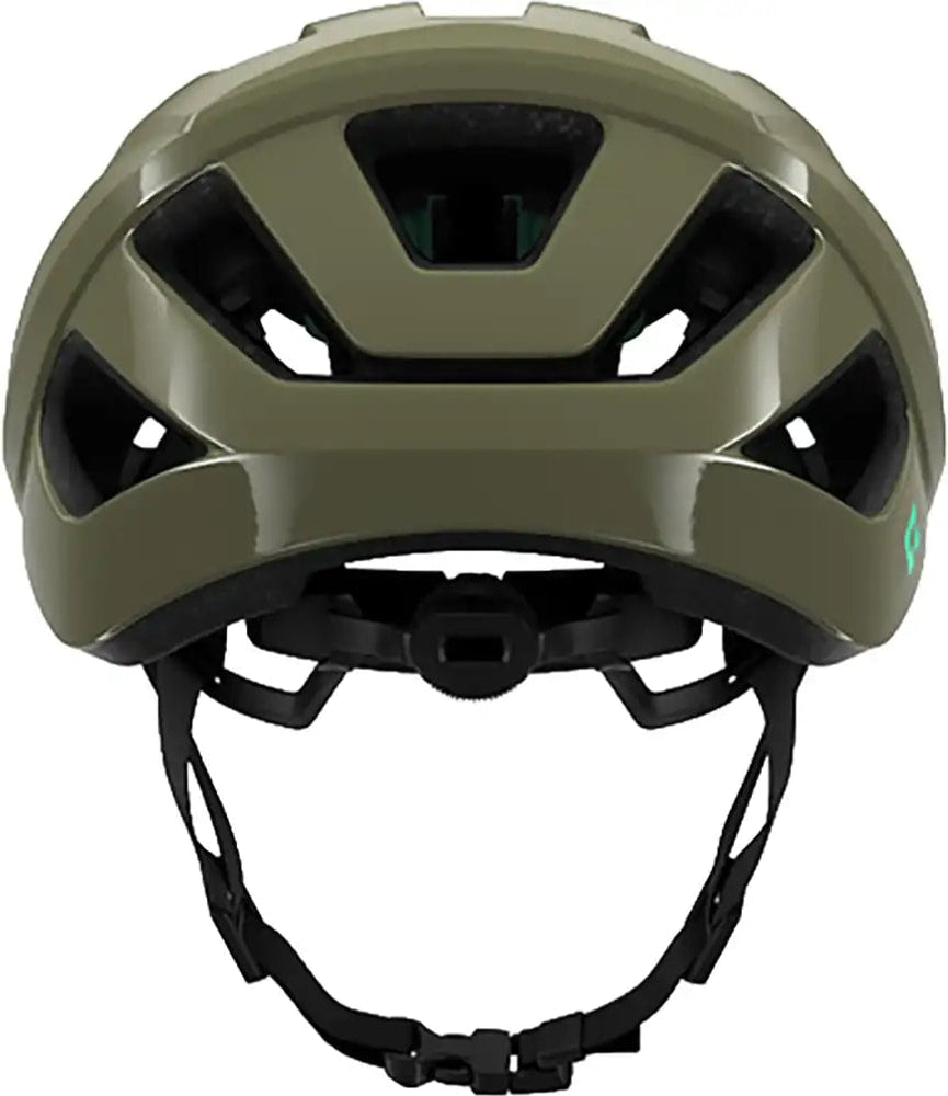 Lazer Tonic Kineticore road helmet with aerodynamic design and adjustable straps, shown from the side view.