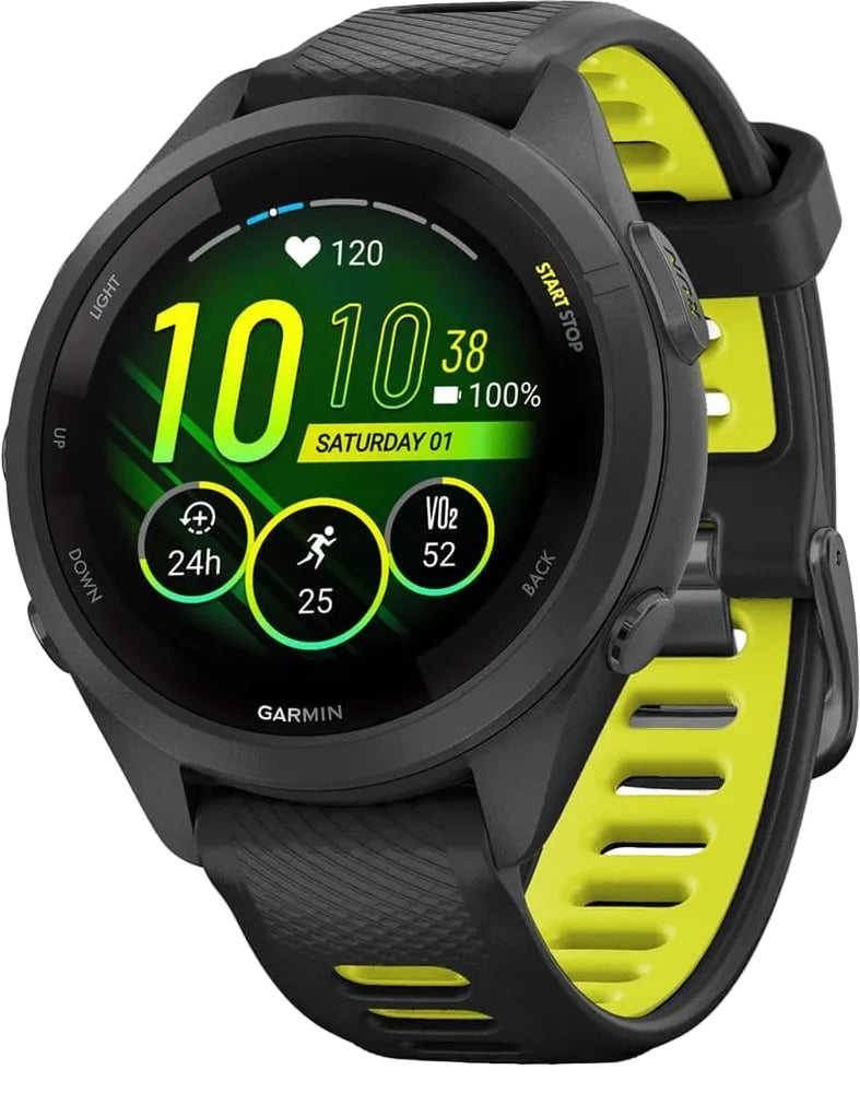 Garmin Forerunner 265S GPS watch accessory showing the sleek watch face and strap on a neutral background.