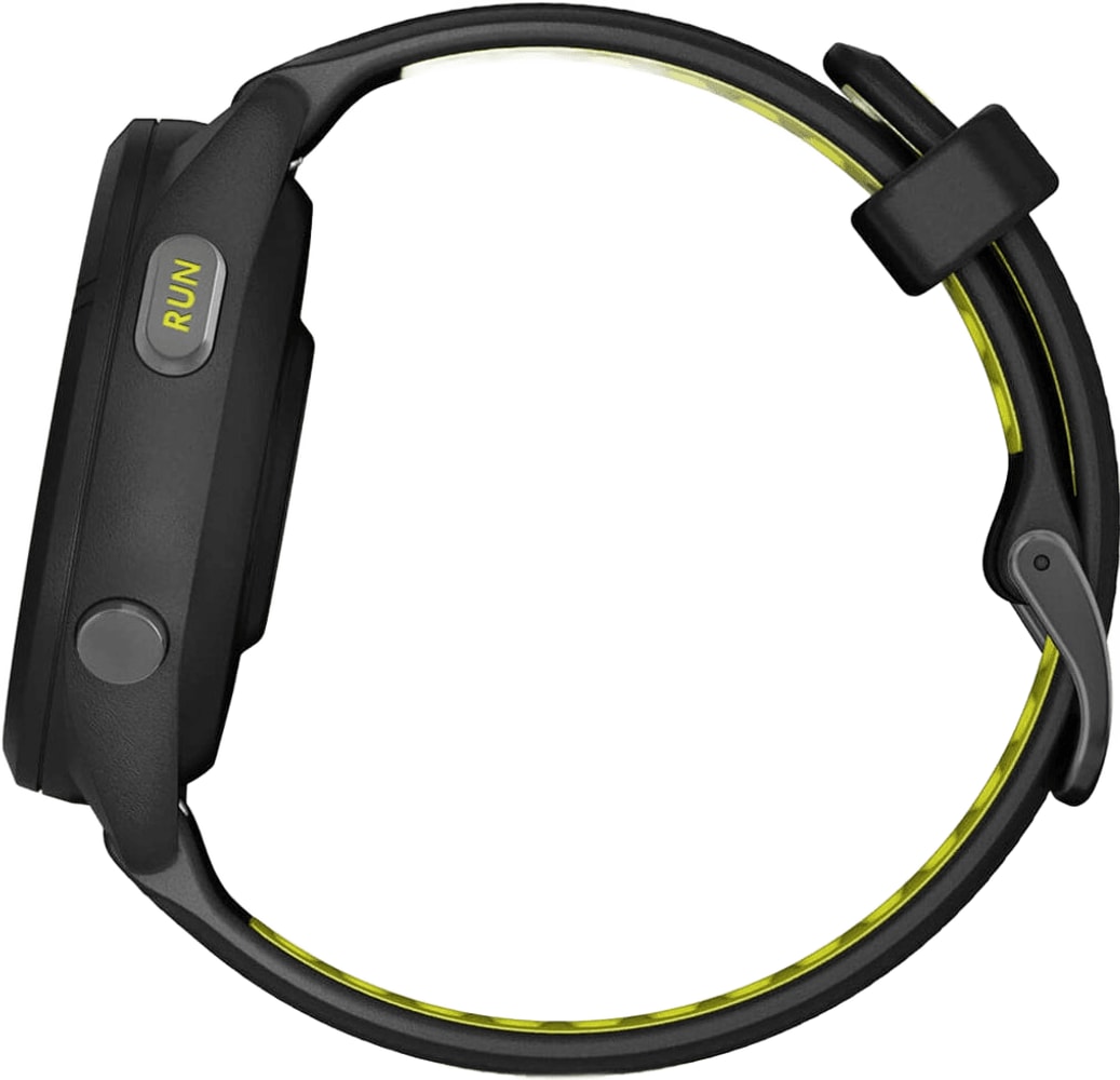 Garmin Forerunner 265S GPS watch accessory with sleek design and digital display, showcasing fitness and activity tracking features.