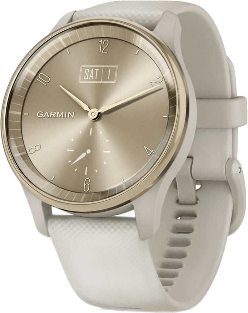 Garmin Vivomove Trend smartwatch accessory with a sleek design and digital display, showcasing its modern style and features.