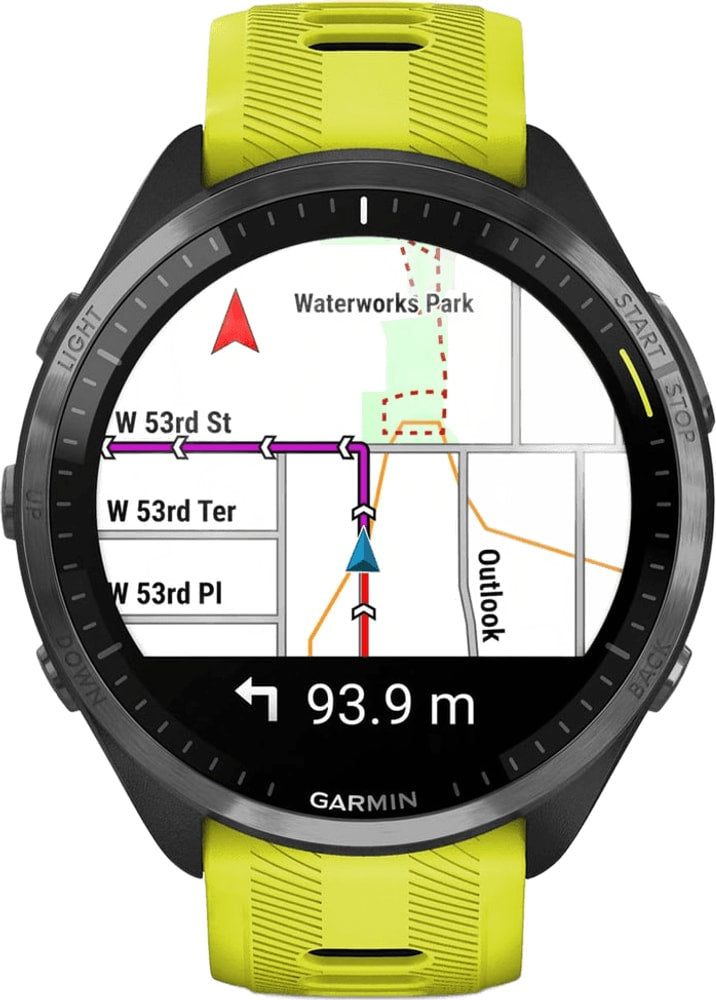 Garmin Forerunner 965 GPS watch accessory with sleek design and digital display, showcasing advanced fitness tracking features.