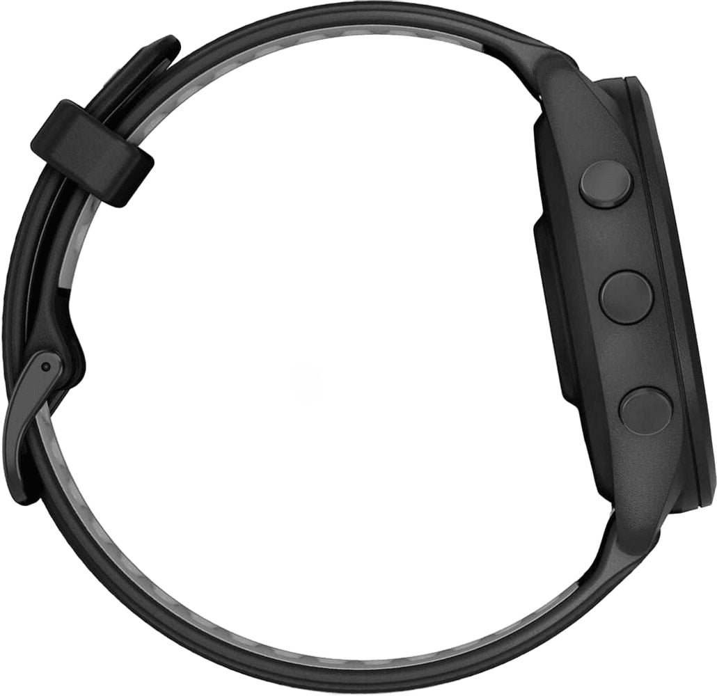 Garmin Forerunner 265 GPS watch accessory with black band and digital display, designed for fitness and running enthusiasts.