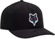 Fox Withered women's trucker hat featuring a distressed logo design, adjustable mesh back, and casual streetwear style.