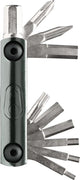 Crankbrothers F16 multi-tool for bike accessories, featuring various hex, Torx, and screwdriver tools in a compact design.