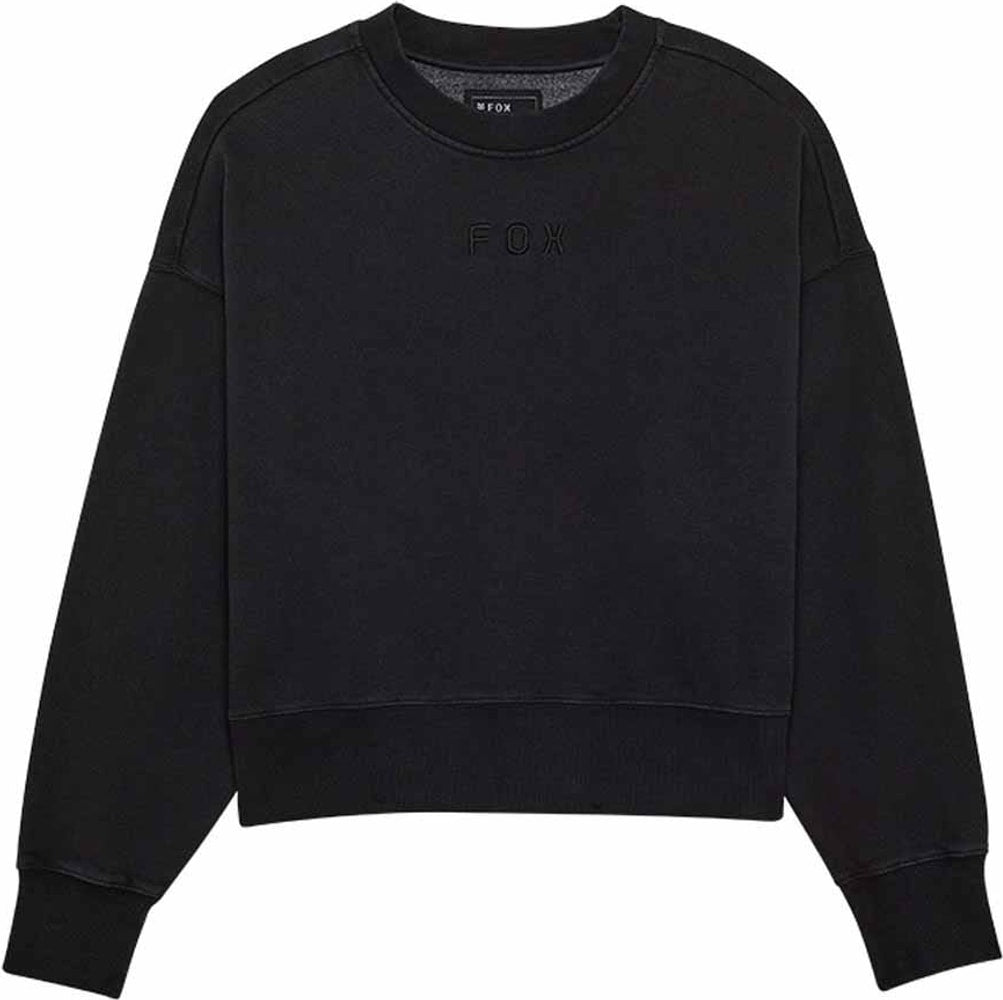 Fox Wordmark Oversized Crew Fleece Womens Pullover