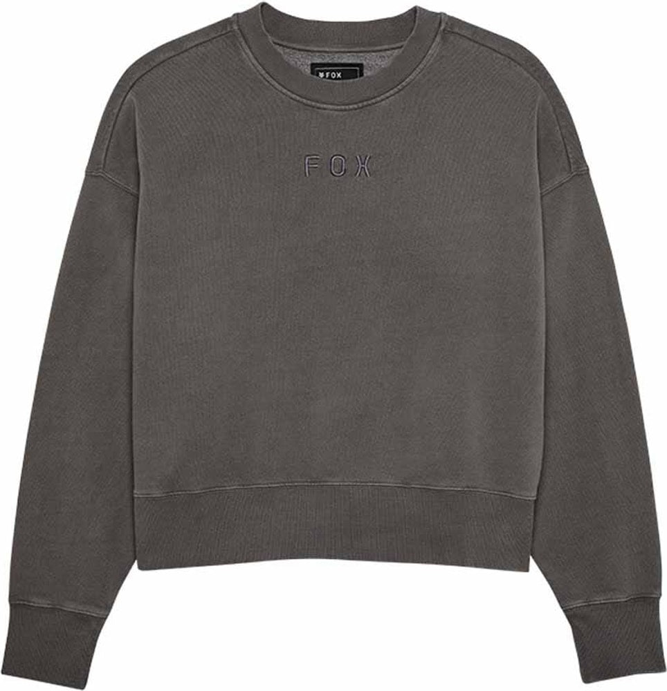 Fox Wordmark Oversized Crew Fleece Womens Pullover