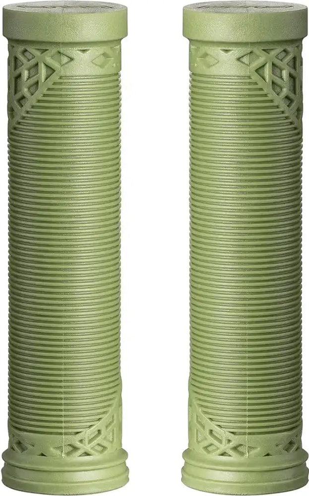 FUNN Hilt ES MTB grips, orange and black rubber handlebar accessories with textured surface for enhanced grip and control.