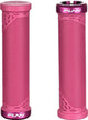 FUNN Hilt Junior Lock-On MTB grips shown with textured rubber surface and metal locking rings for secure mountain bike handlebar grip.