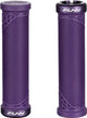 FUNN Hilt Junior Lock-On MTB grips in black with silver locking rings, designed for comfortable mountain biking.