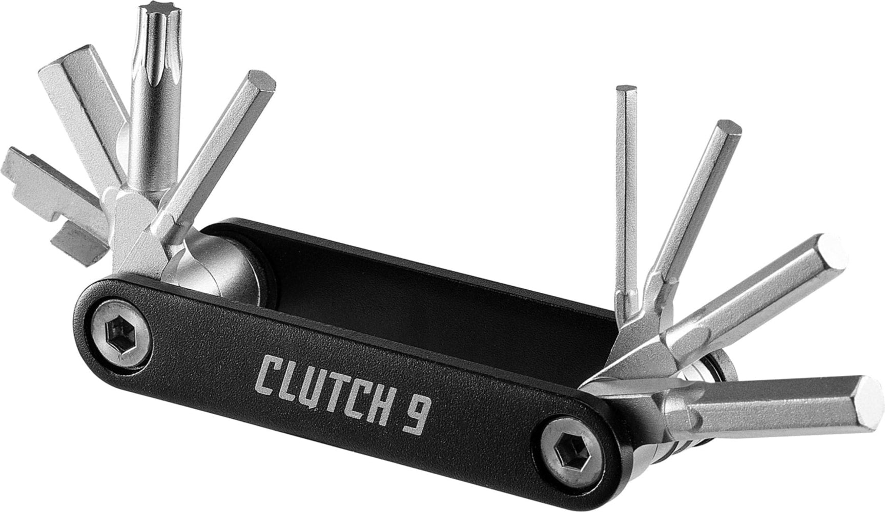 Giant Clutch Box 9 Multi Tool accessory showing a compact multi-tool with various fold-out tools in a black clutch case.
