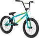 Raven Trickster 20 BMX bike with black frame and colorful accents, featuring thick tires and sturdy handlebars for stunt riding.