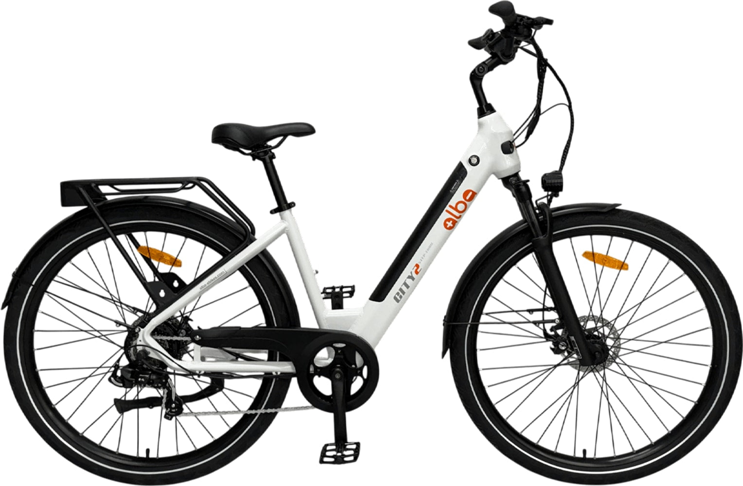 TEBCO 2026 Discovery ALBA electric bike with sleek frame and handlebars, ready for urban or outdoor riding.