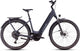 Cube 2025 Touring Hybrid Pro 625 e-bike with easy-entry step-through frame in metallic gray and chrome finish.