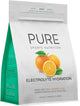 Pure Sports Nutrition electrolyte hydration powder in orange flavor, 500g container for sports and active hydration.