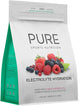 Pure Sports Nutrition Electrolyte Hydration powder with superfruits flavor in a 500g container, showing vibrant fruit imagery.