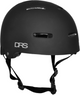 DRS BMX helmet with black and red design, lightweight construction, and adjustable straps for cycling safety.