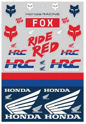 Fox Honda Track Sticker Pack - ABC Bikes
