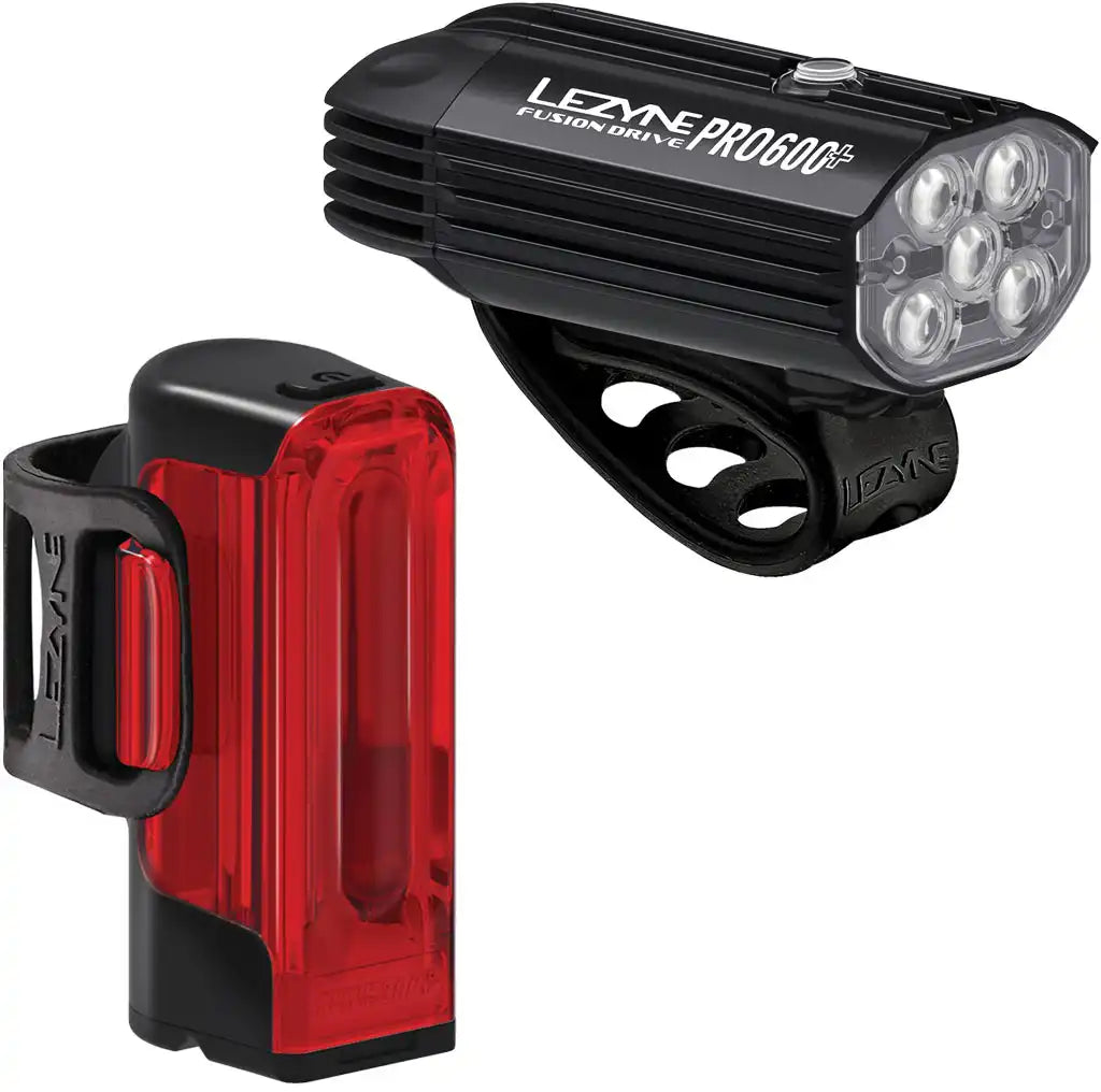 Lezyne Fusion Drive Pro 600+ / Strip Drive 300+ Lightset - ABC Bikes