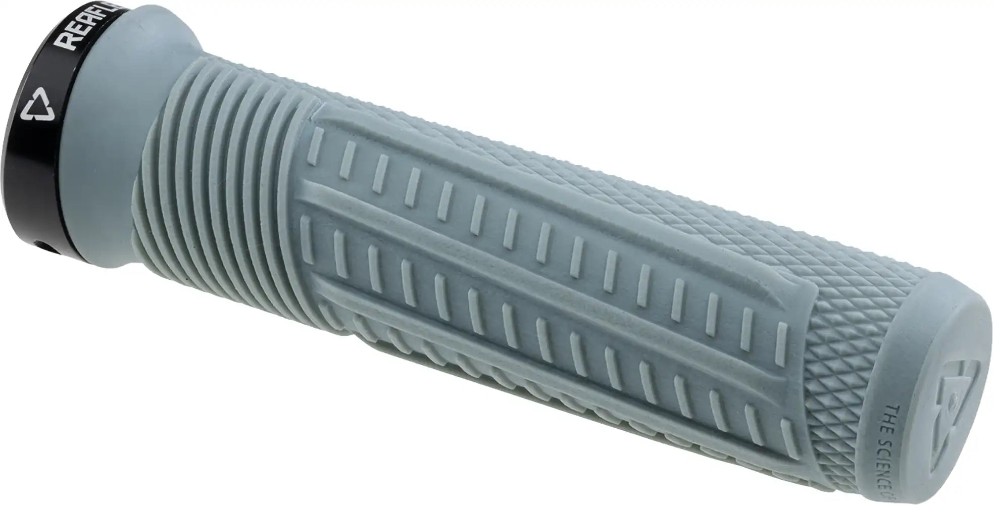 Leatt ReaFlex 6.0 Half Waffle Lock-On MTB grips with 30mm diameter in granite color, featuring textured half waffle pattern for mountain biking.