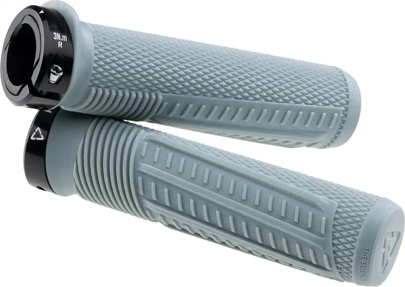 Leatt ReaFlex 6.0 Half Waffle Lock-On MTB grips, 30mm diameter, granite color, thin design, cycling handlebar accessories