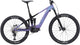 Liv 2024 Intrigue X Advanced E+ Elite 2 dual suspension mountain bike in digital blurple with sleek frame and suspension components