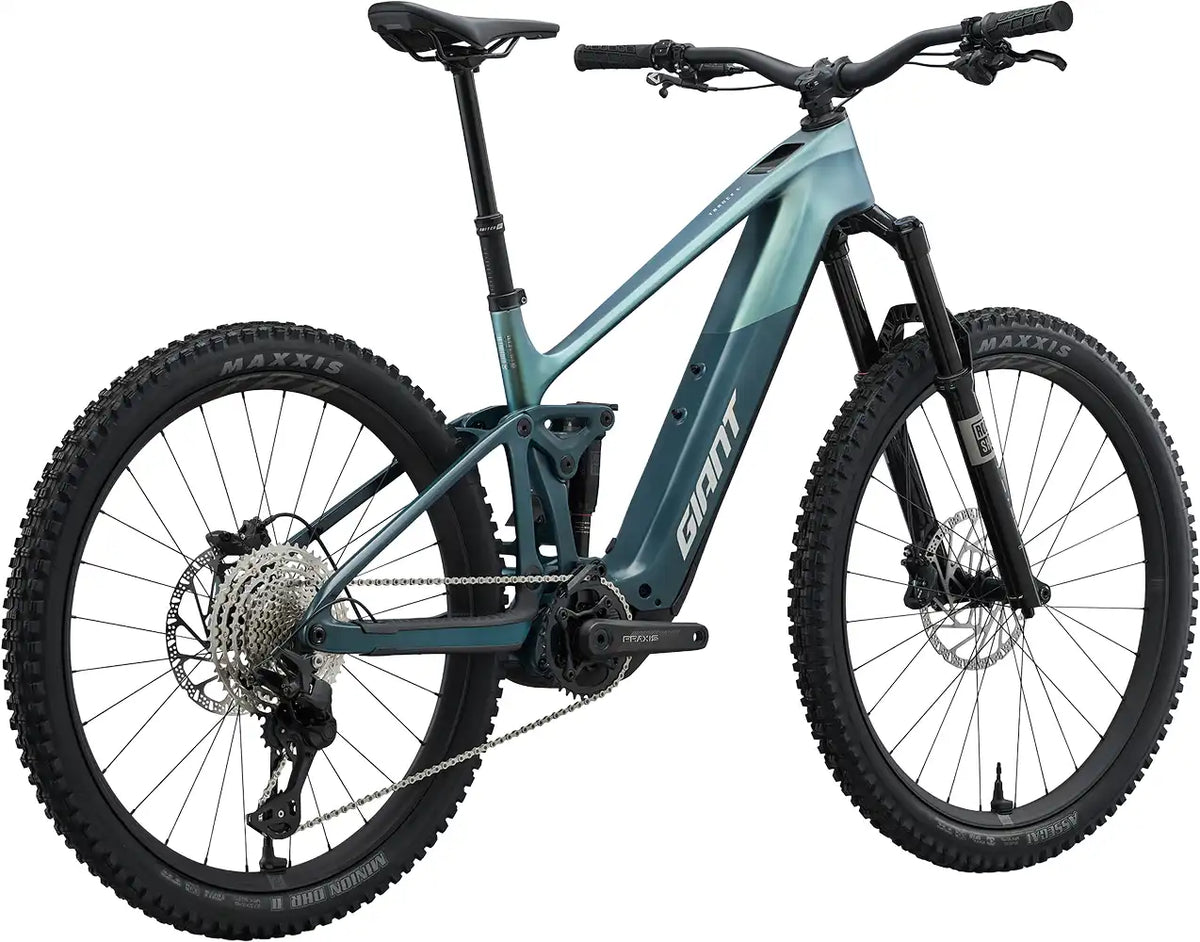 2027 Giant Trance Advanced E+ 2 Fanatic Teal/Deep Lake - rear angle