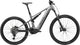 Merida eOne Sixty 400 e-bike in gunmetal grey and black, showing the mountain bike frame and front suspension.