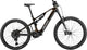 Merida eOne Sixty 7000 electric mountain bike with gold and silver frame, full suspension and rugged design for off-road riding.