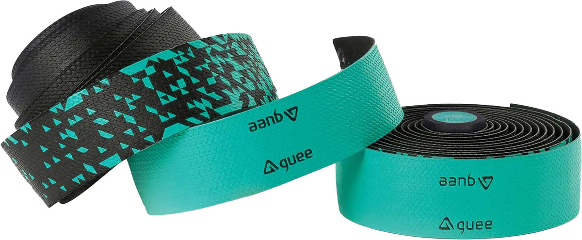 Guee SL Dual Handlebar Tape for cycling handlebars, black and red, with textured grip and branding details.