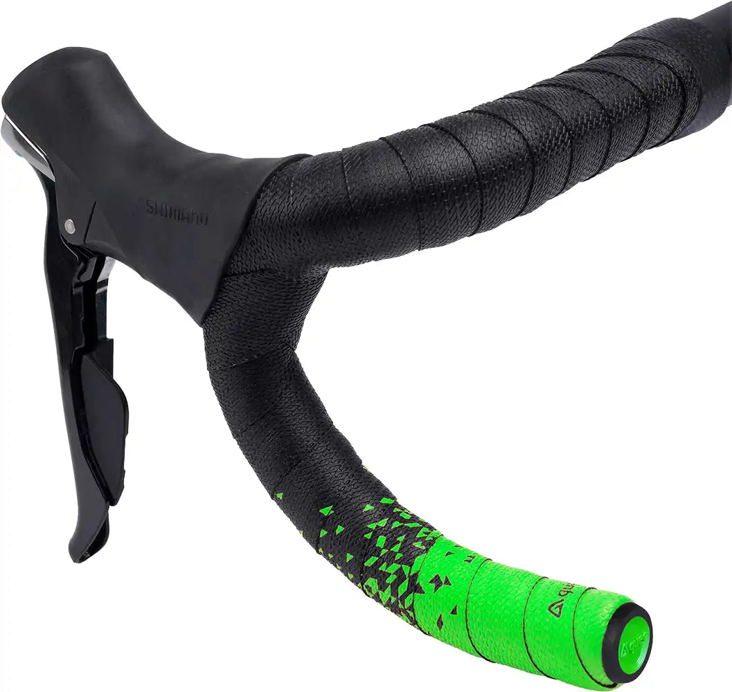 Guee SL Dual Handlebar Tape in vibrant green, designed for bike accessories to improve grip and comfort during rides.