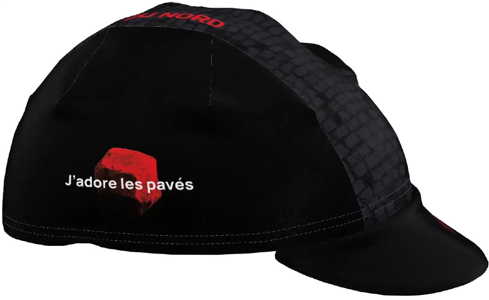 Santini Paris Roubaix men's cycling cap in lightweight fabric with logo, designed for cycling comfort and style.
