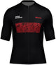 Santini Paris Roubaix men's short-sleeve cycling jersey in black, featuring logo and breathable fabric, size XL.
