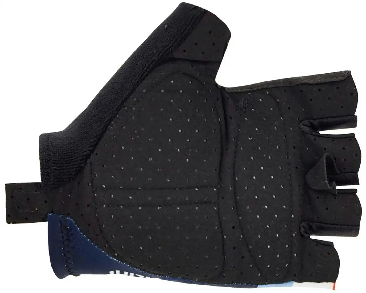 Santini TDF Mont Ventoux Stage SF men's cycling gloves in navy with padded palms and breathable fabric, size XL.