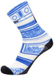 White Santini TDF Arc de Triomphe stage men's cycling socks with logo, size XL to 2X, featuring detailed design and breathable fabric.