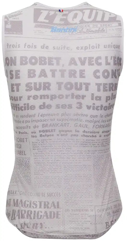 Santini TDF Mont Ventoux Stage SL men's base layer, lightweight cycling clothing with breathable fabric and logo details.