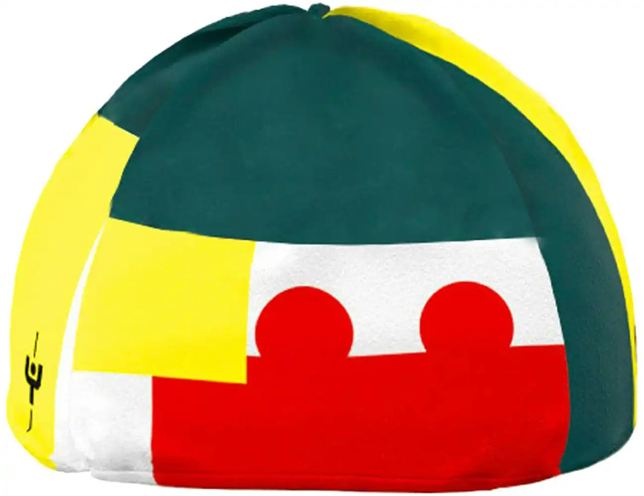Santini TDF Combo Leaders men's cycling cap, lightweight breathable clothing accessory with team logo and colorful design.