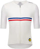 Santini TDF Hautacam Stage men's short-sleeve cycling jersey in white, featuring breathable fabric and race-inspired design.