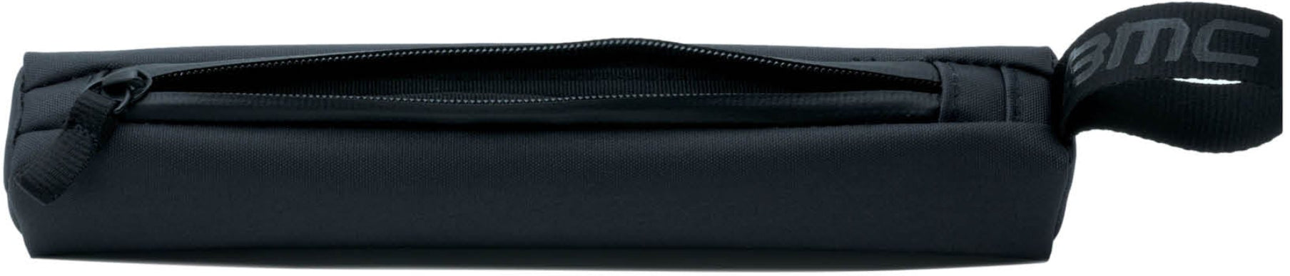 BMC Roadmachine down tube storage bag attached to a bike's down tube, designed for accessories and gear storage.