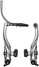Shimano Alivio T4000 V-Brake bike parts with black brake arms and cable mechanism for mountain and hybrid bikes.