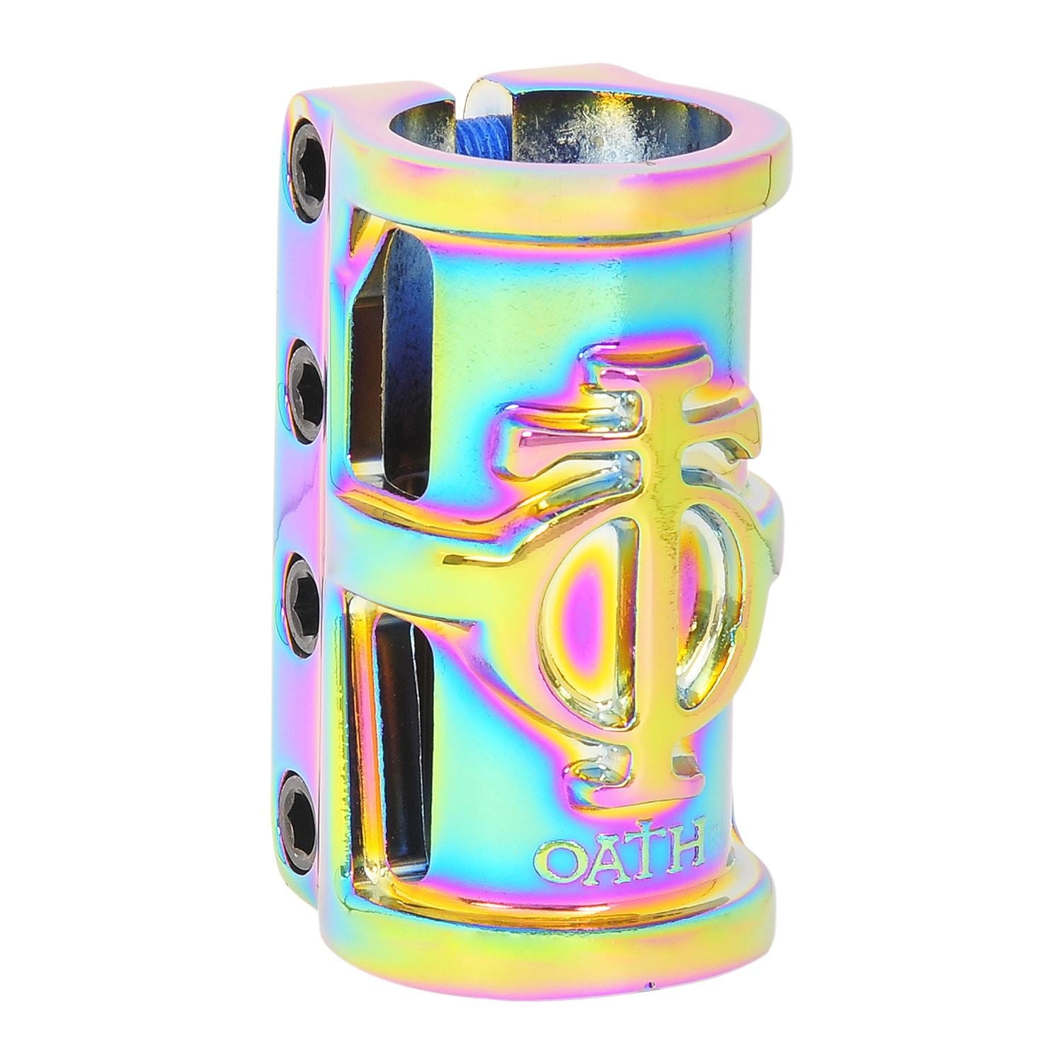 Oath Cage 4-Bolt SCS Scooter Clamp Neo Chrome | ABC Bikes