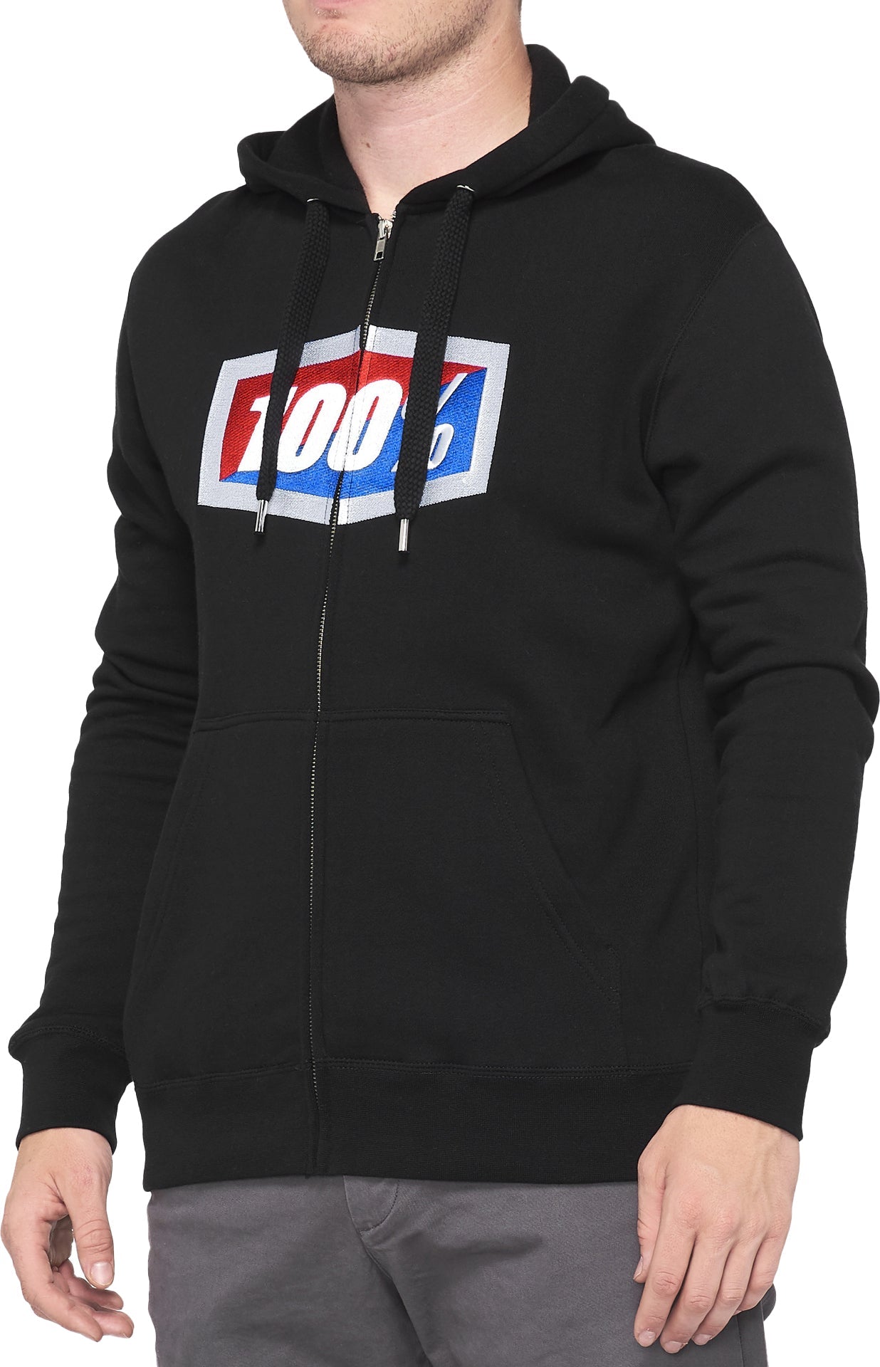 100% Official Fleece Mens Zip Hoodie - ABC Bikes