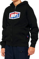 100% Official Fleece Youth Zip Hoodie - ABC Bikes