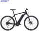 Giant 2021 Roam E+ GTS electric bike with sleek frame, handlebars, and motor, designed for versatile riding and outdoor adventures.
