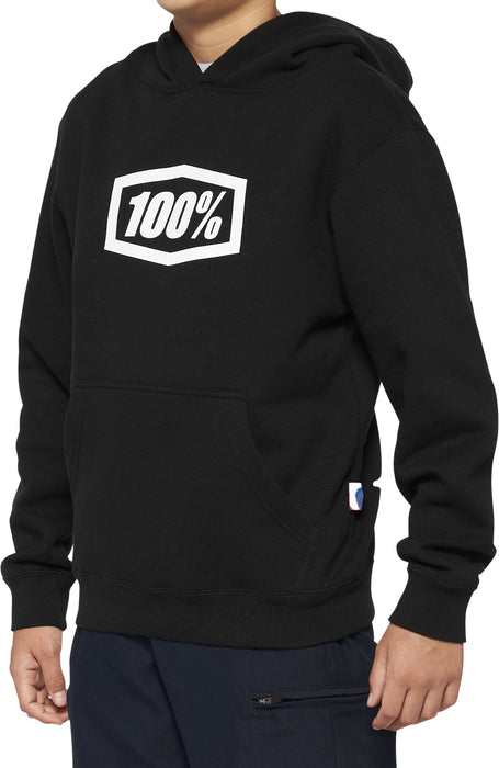 100% Icon Fleece Youth Pullover Hoodie - ABC Bikes
