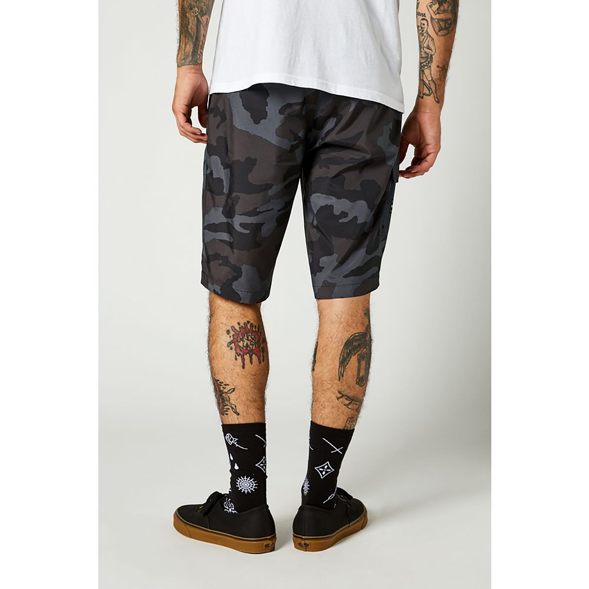 Fox Essex Tech Print Mens Cargo Shorts 30 Black Camo | ABC Bikes