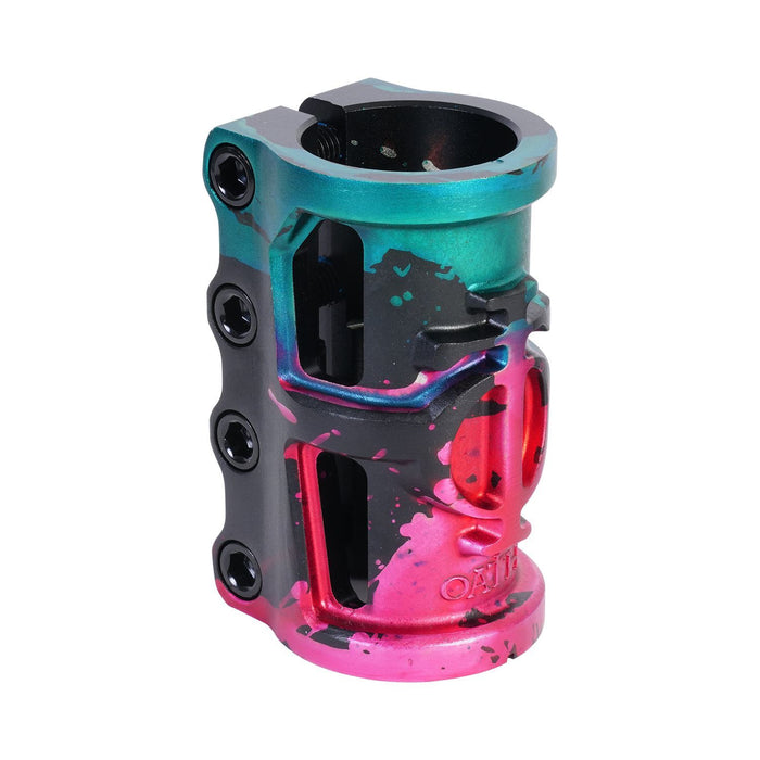 Oath Cage V2 4-Bolt SCS Scooter Clamp Green/Pink/Black | ABC Bikes