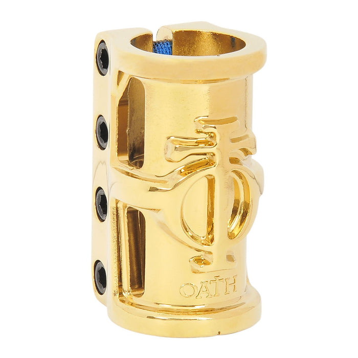 Oath Cage 4-Bolt SCS Scooter Clamp Neo Gold | ABC Bikes
