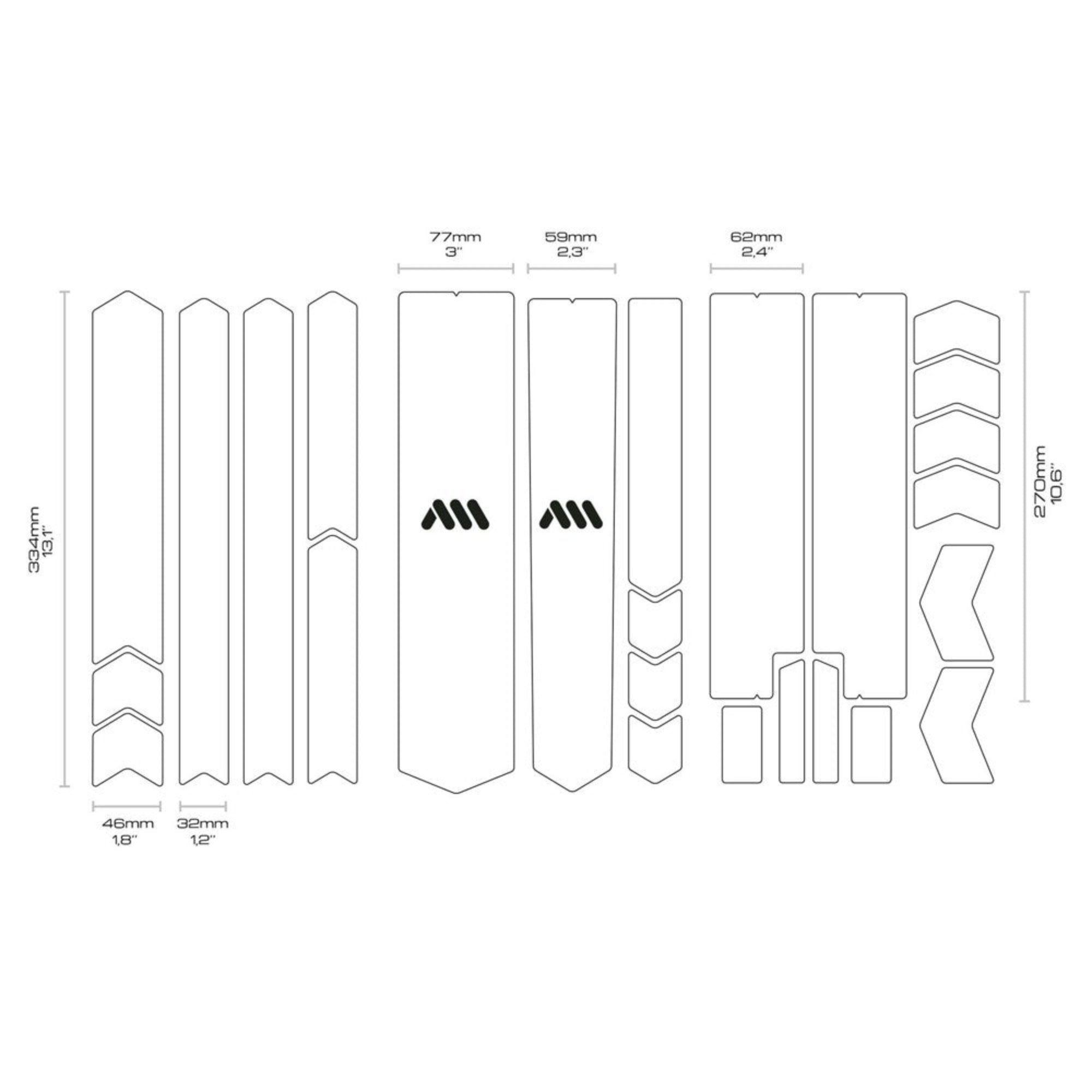 All Mountain Style Frame Guard XXXL Clear/Silver | ABC Bikes